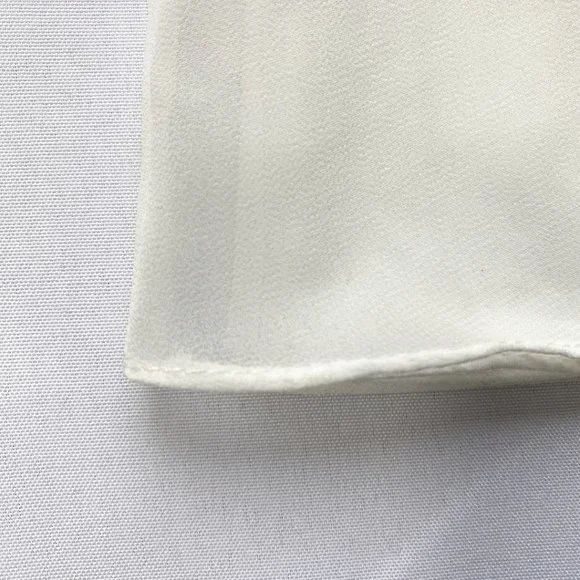 - MONIQUE LHUILLIER BRIDESMAID WHITE CHIFFON SLEEVELESS BRIDAL WEDDING DRE… - Picture 8 of 11